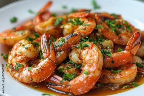 Garlic butter pepper shrimp