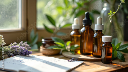 bottles of homeopathic product, oil, cream, ointment, dropper, cannabist