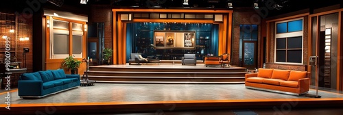 late night talk show set  photo