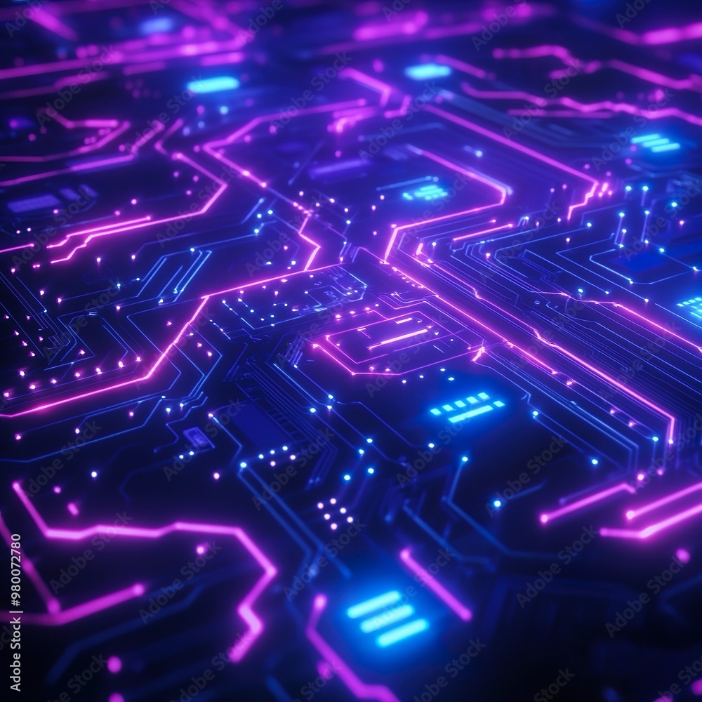 Background representing Futuristic Tech Hightech patterns with neon colors and circuitlike design Background representing Futuristic Tech Hightech patterns with neon colors and circuitlike design