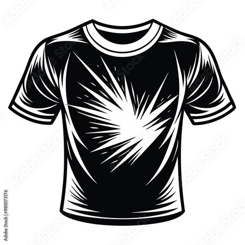 Tshirt mockup hand drawn isolated vector silhouette