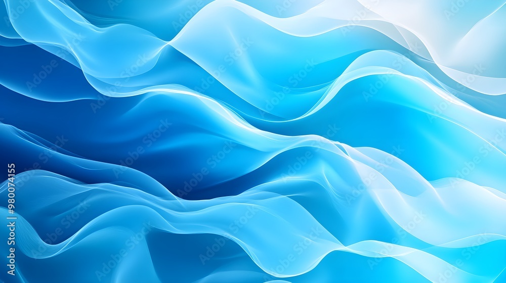 Calm waves and swirling clouds in soft blues, seamless pattern, abstract watercolor, light and airy feel. Calm waves and swirling clouds in soft blues, seamless pattern, abstract watercolor, light and airy feel.