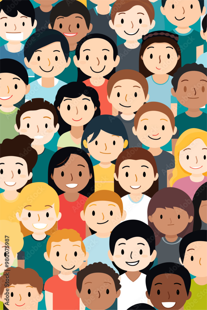 Group of people from different ethnicity. Illustration cartoon design Group of people from different ethnicity. Illustration cartoon design