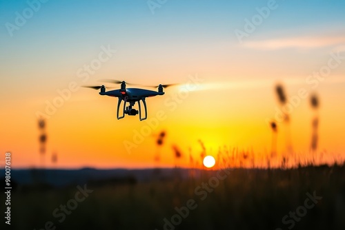 outline of aerial drone in open air