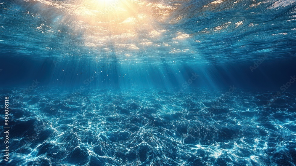 Fototapeta premium Sunlight Through the Ocean Depths