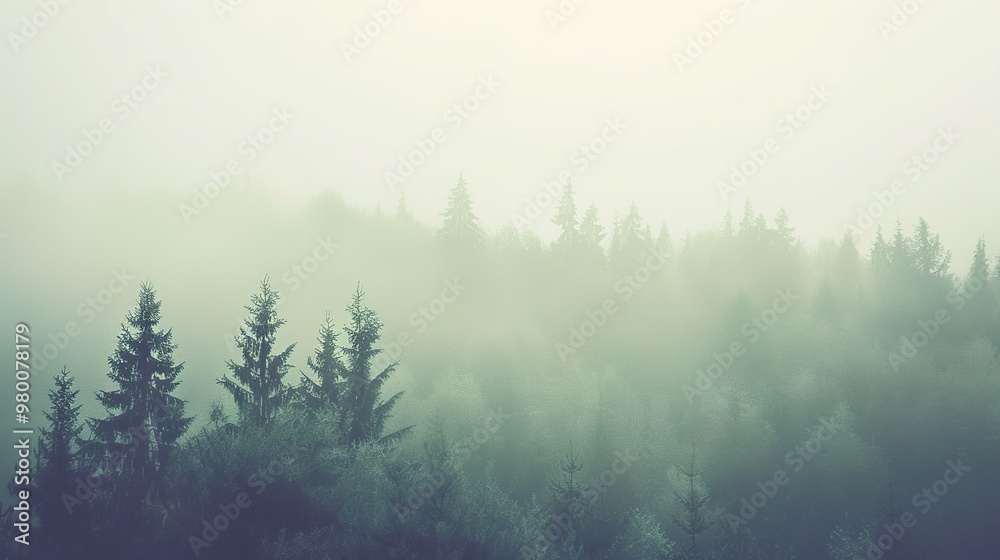 Misty_landscape_with_fir_forest_in_hipster_vinta Misty_landscape_with_fir_forest_in_hipster_vinta