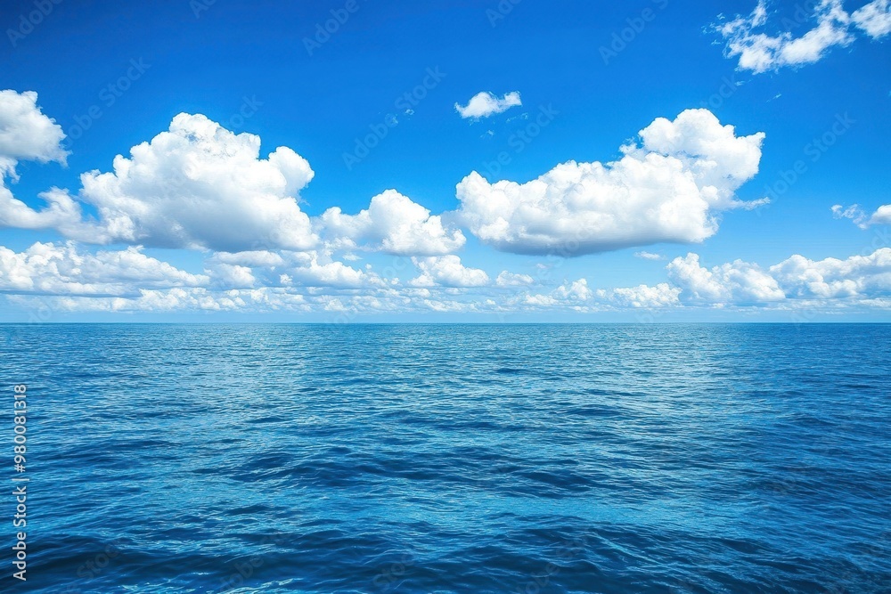 Obraz premium Sky reflecting ocean surface