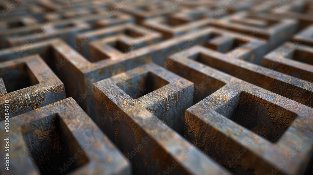 Endless Maze with No Exit, Symbolizing the Overwhelming Feeling of Being Trapped in Life’s Challenges and Struggles Endless Maze with No Exit, Symbolizing the Overwhelming Feeling of Being Trapped in Life’s Challenges and Struggles