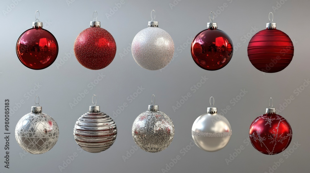 red christmas baubles
