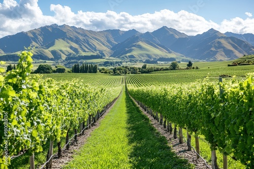 Summer vineyards of New Zealand