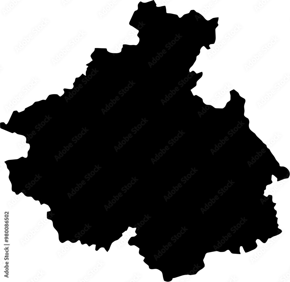 Contour map of the region of Gorno-Altay, Russia. Vector graphic illustration on a transparent background with black region borders Contour map of the region of Gorno-Altay, Russia. Vector graphic illustration on a transparent background with black region borders