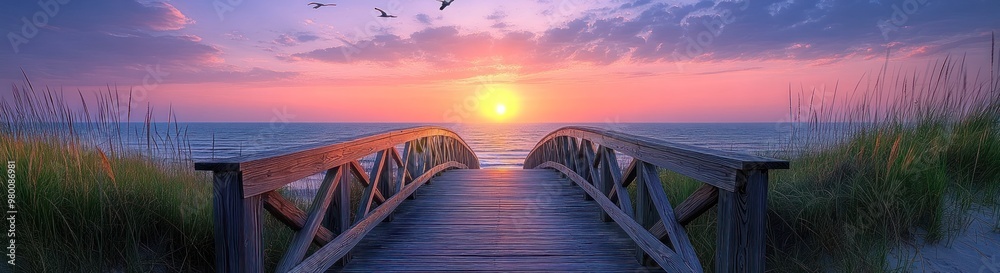 Fototapeta premium Sunset Bridge