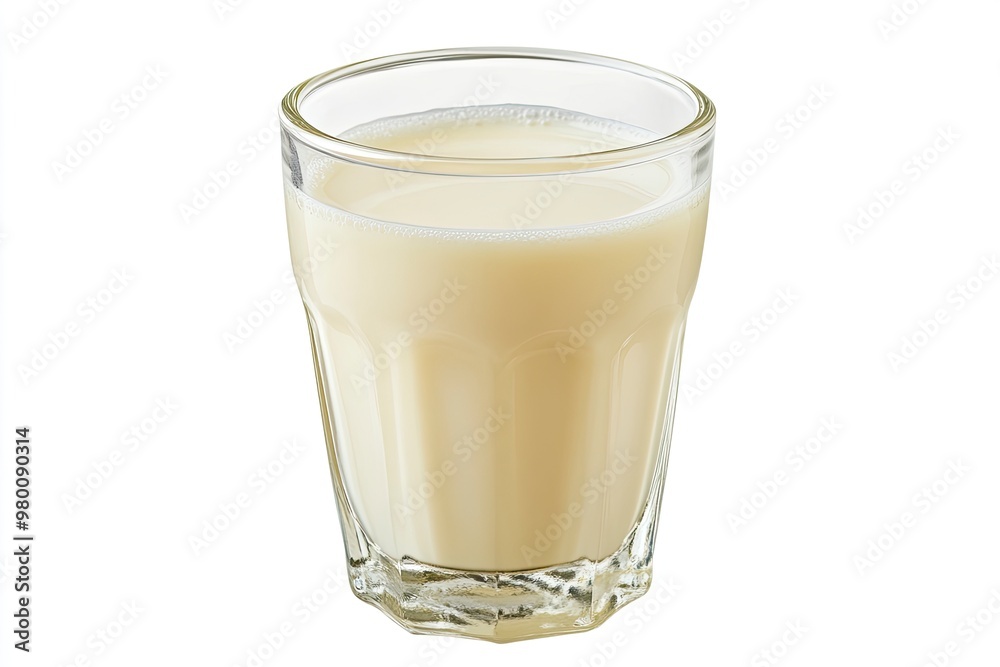 Glass of milk isolated on white background, ai Glass of milk isolated on white background, ai