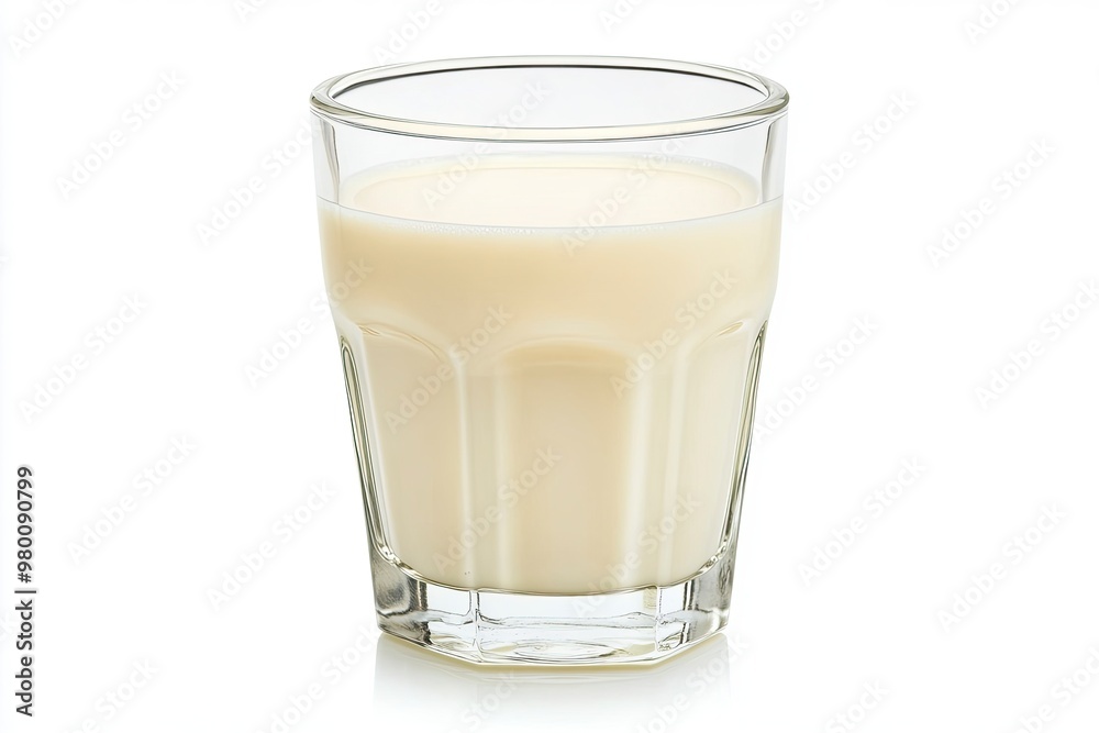 Glass of milk isolated on white background, ai Glass of milk isolated on white background, ai