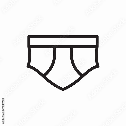 underpants underwear icon sign vector