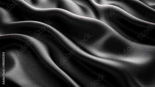 Abstract Black Fabric Drapery