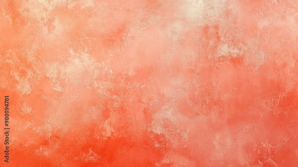Fototapeta premium A soft coral orange background with faint abstract patterns, adding a calming, artistic feel.