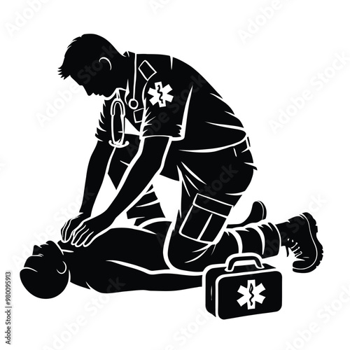 Paramedic First Aid Silhouette