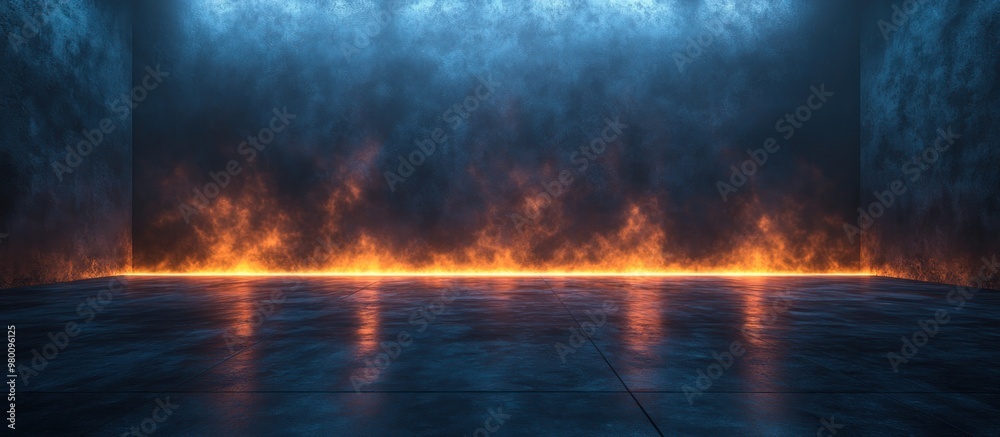 Abstract Fire and Smoke Background Abstract Fire and Smoke Background