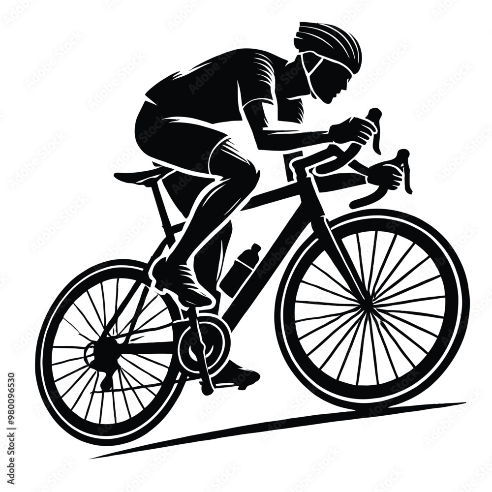 Fototapeta premium Cyclist Silhouette