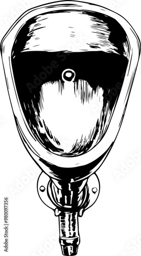 Vintage Vector Illustration of a Urinal Design