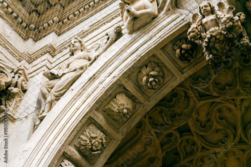 cherubs on arch