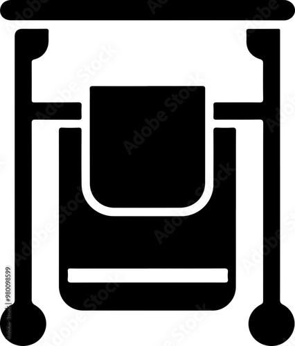 Vector Illustration of a Stylish Bath Towel Holder