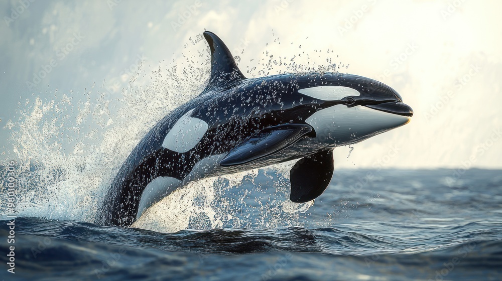 Fototapeta premium Killer Whale Leaping From the Ocean