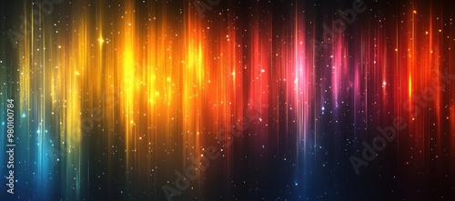 Abstract Background with Shimmering Lights and Vibrant Colors