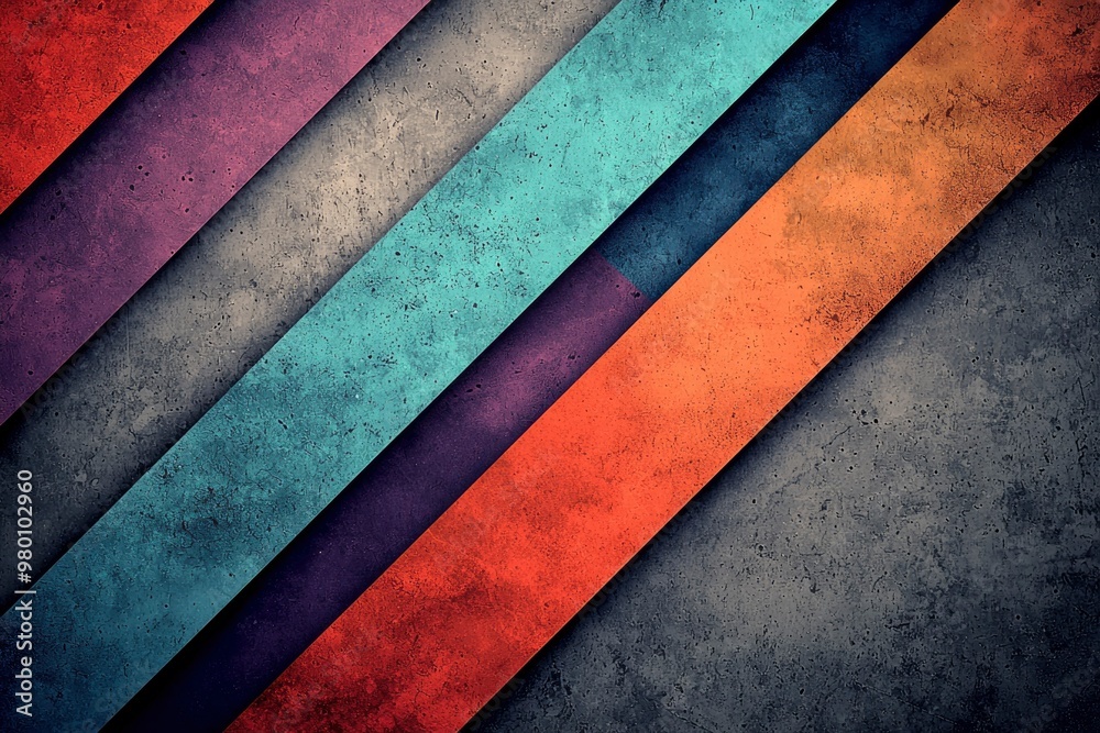 Diagonal Stripes of Textured and Colored Concrete Diagonal Stripes of Textured and Colored Concrete