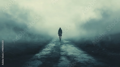 Solitary Figure in the Mist