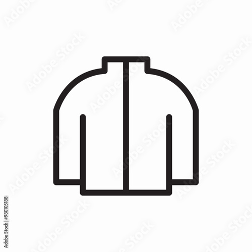 clothing jacket icon sign vector