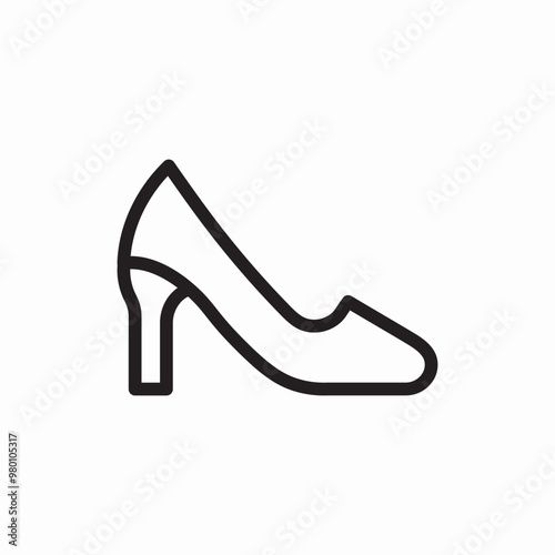 woman shoes hills icon sign vector