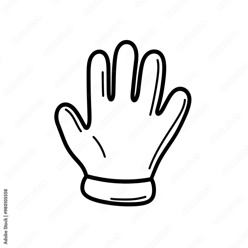 Minimalist Glove Icon Representing Hand Protection, Safety, and Simple Design Minimalist Glove Icon Representing Hand Protection, Safety, and Simple Design