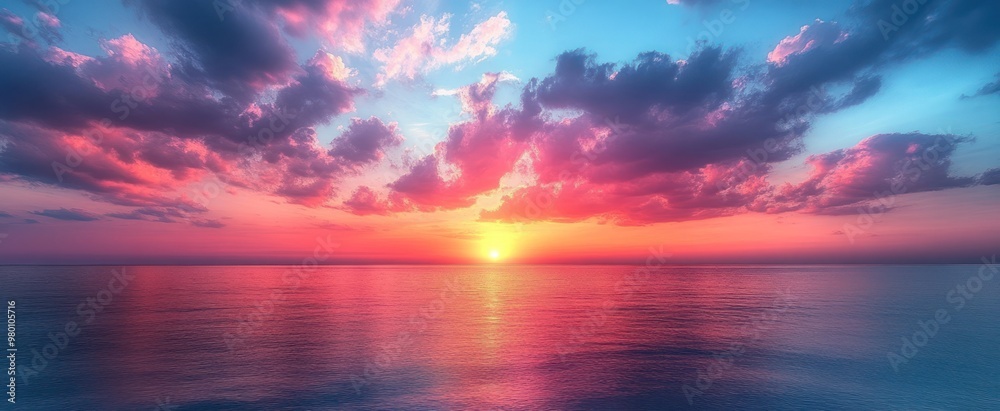 Vibrant Sunset over the Ocean Vibrant Sunset over the Ocean