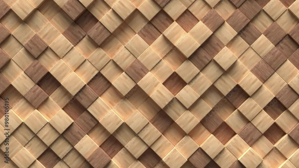 custom made wallpaper toronto digitalAbstract motion background from random moving wooden cubes, seamless loop animation