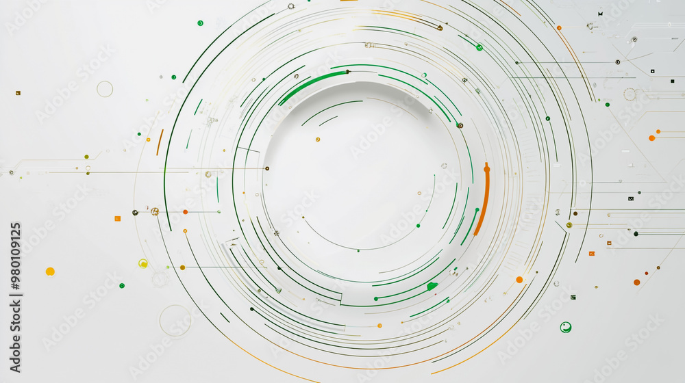 Abstract white background with Colorful circle lines. Digital future technology . Abstract business connection of lines from nodes innovation of communication in the network. Abstract white background with Colorful circle lines. Digital future technology . Abstract business connection of lines from nodes innovation of communication in the network.