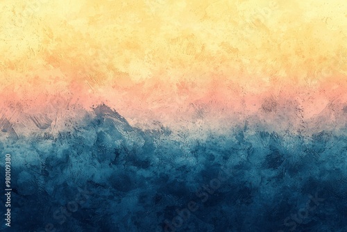 Abstract Textured Background with Yellow, Peach, and Blue Tones