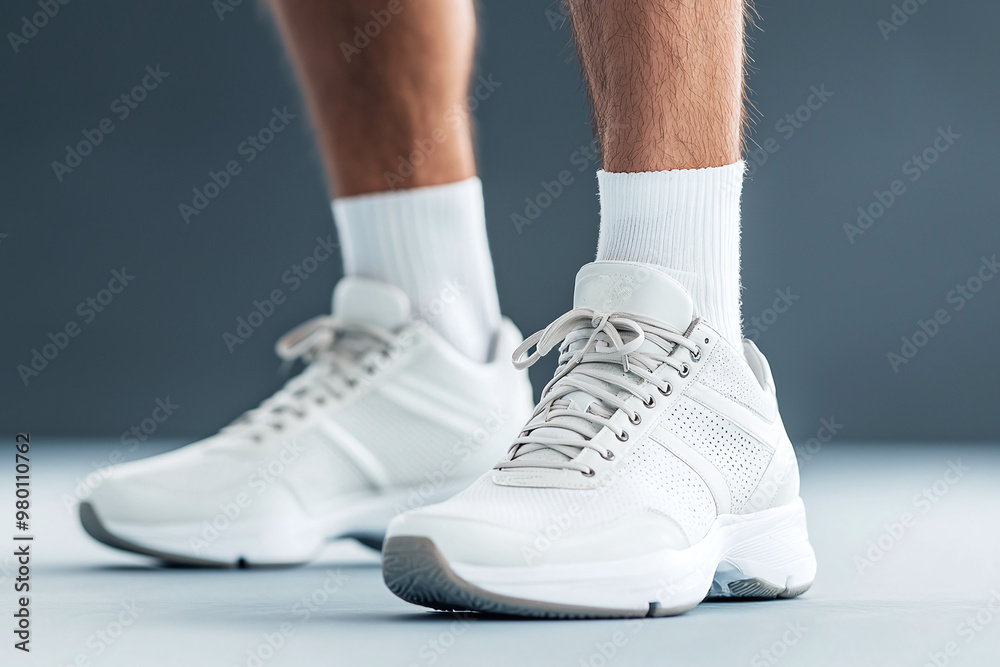 close-up of tennis player's shoes close-up of tennis player's shoes