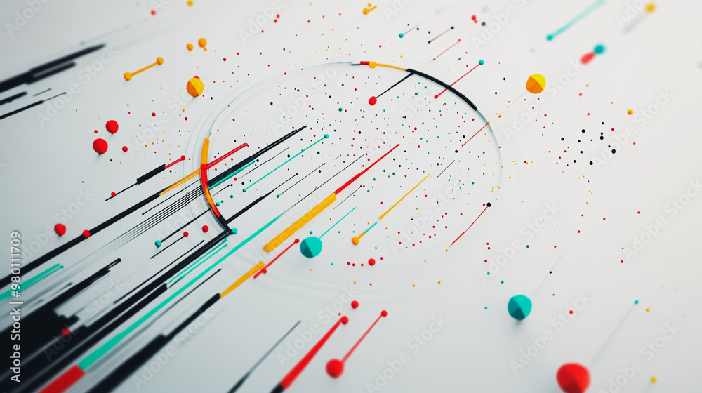 Abstract white background with Colorful circle lines. Digital future technology . Abstract business connection of lines from nodes innovation of communication in the network. Abstract white background with Colorful circle lines. Digital future technology . Abstract business connection of lines from nodes innovation of communication in the network.