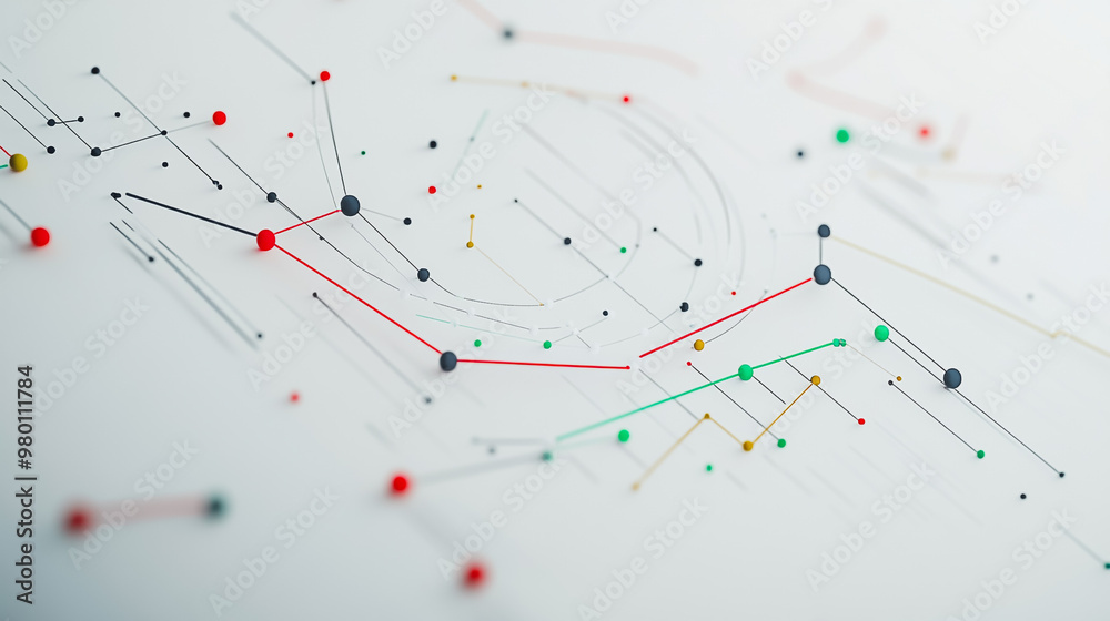 Abstract white background with Colorful geometric and circle lines. Digital future technology . Abstract business connection of lines from nodes innovation of communication in the network. Abstract white background with Colorful geometric and circle lines. Digital future technology . Abstract business connection of lines from nodes innovation of communication in the network.