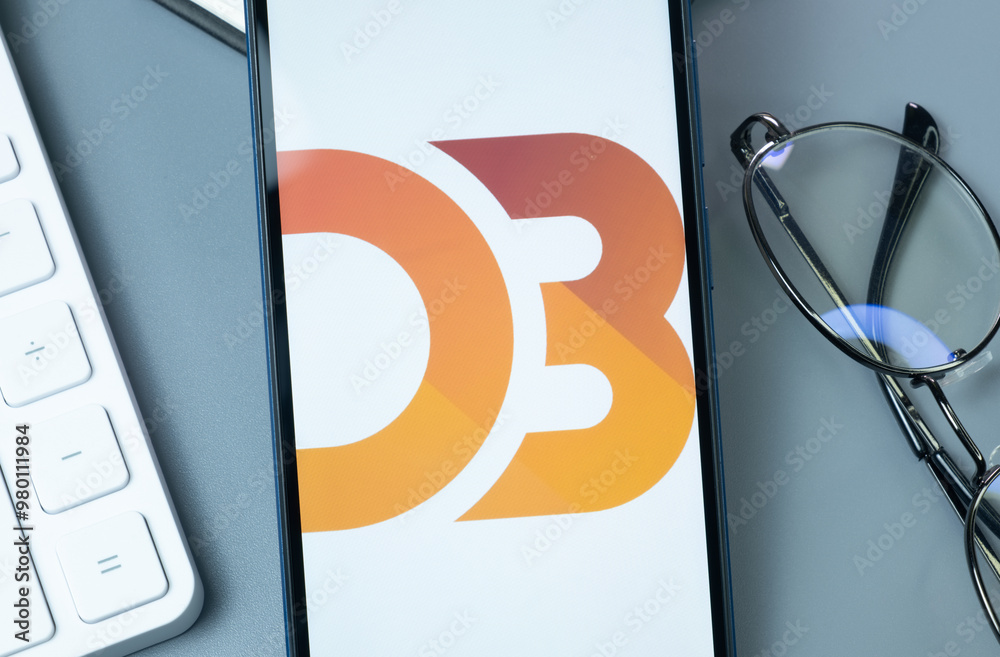 New York, USA - 30 August 2024: D3 JS Logo on Phone Screen, Company ...