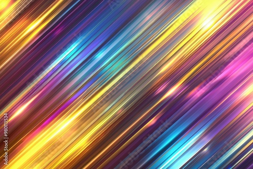 Wallpaper Mural Diagonal Abstract Pattern of Shimmering Gold, Blue, and Purple Stripes Torontodigital.ca