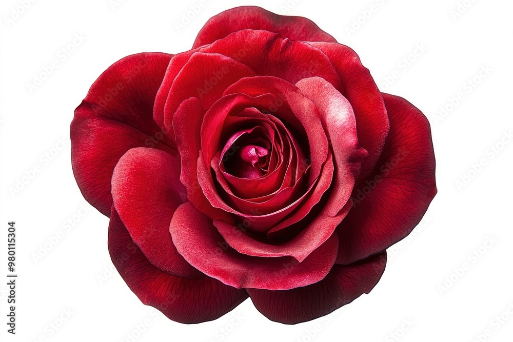 Red Rose Flower. Red Rose against on isolate white background. clipping path, ai Red Rose Flower. Red Rose against on isolate white background. clipping path, ai
