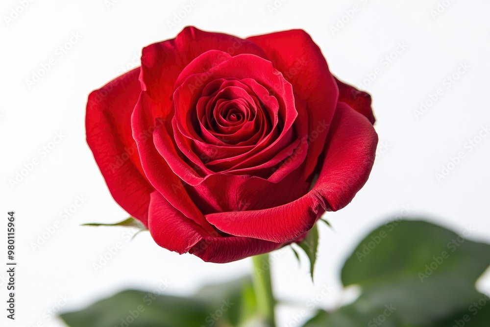 Red Rose Flower. Red Rose against on isolate white background. clipping path, ai Red Rose Flower. Red Rose against on isolate white background. clipping path, ai