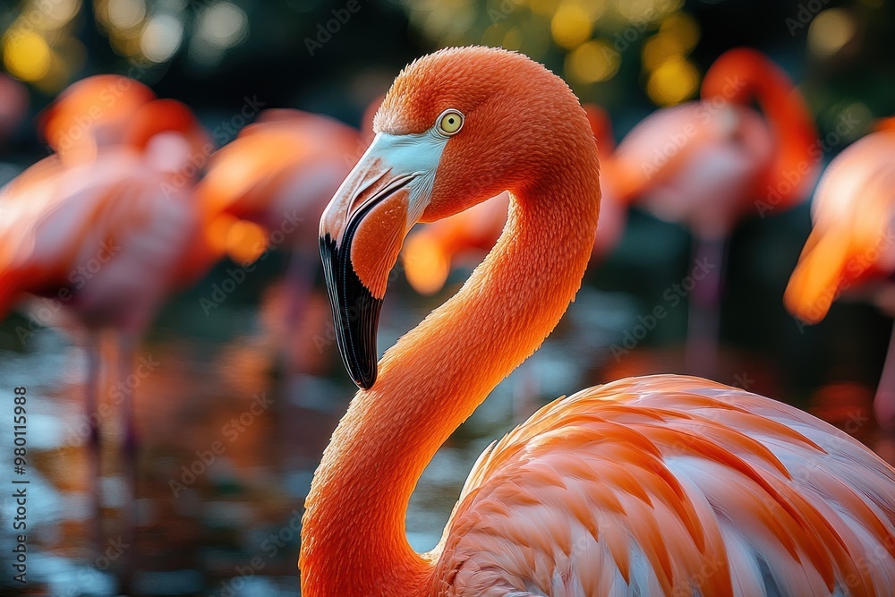 Obraz premium Pink Flamingo Close-Up