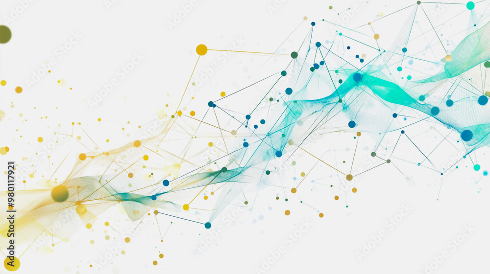 Abstract white background with Colorful geometric and circle lines. Digital future technology . Abstract business connection of lines from nodes innovation of communication in the network.
Abstract white background with Colorful geometric and circle lines. Digital future technology . Abstract business connection of lines from nodes innovation of communication in the network.