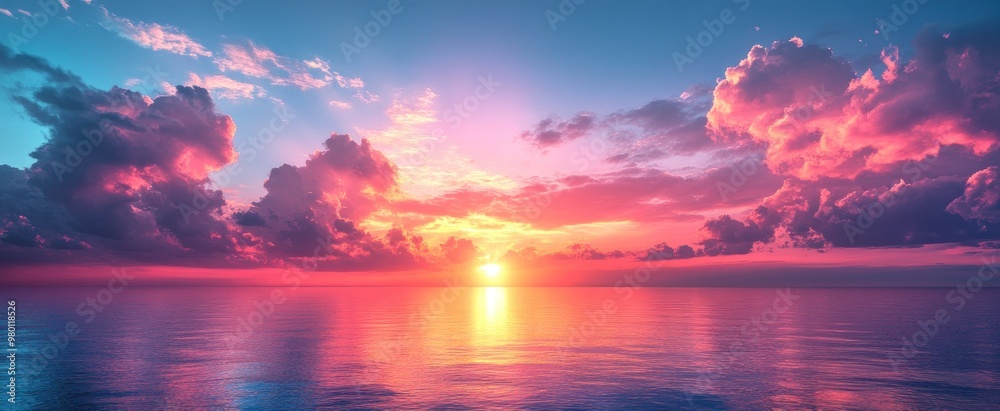 Fototapeta premium Sunset over the Ocean