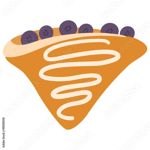 Russian Pancakes Blini crepes illustration
