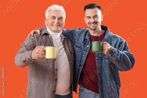 Young man and his father wi...